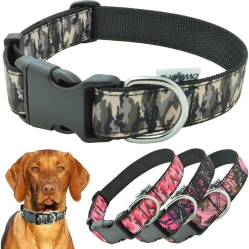 Camouflage Sturdy Collar for Dogs, Premium Adjustable Polyester Pet Collars, Durable with Buckle B0929
