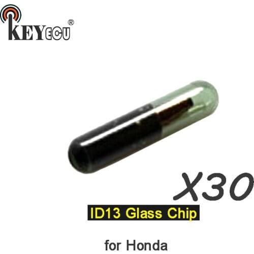 KEYECU 30x ID13 Chip Glass Transponder Remote key Chip Car key Blank Chip for Honda