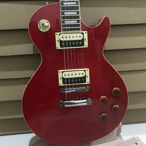 Classical 57 Version Transparent Red Model Lp Standard Guitar Mahogany body Cream Binding