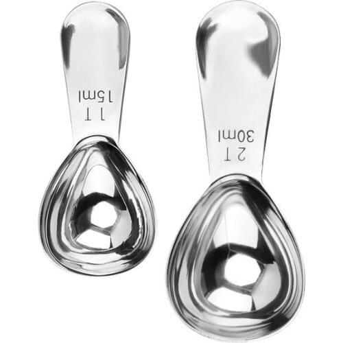 15/30ml Stainless Steel Coffee Scoop Thicken Tablespoon Measuring Spoons Tablespoon Tea Spoon for Fruit Powder Dried Milk