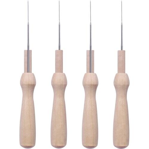 MIUSIE 4pcs/lot Felting Needles Wool Pocked Tools Wooden Handle With A Needle Felt Needle Felting Tool Felt Diy Package Tools