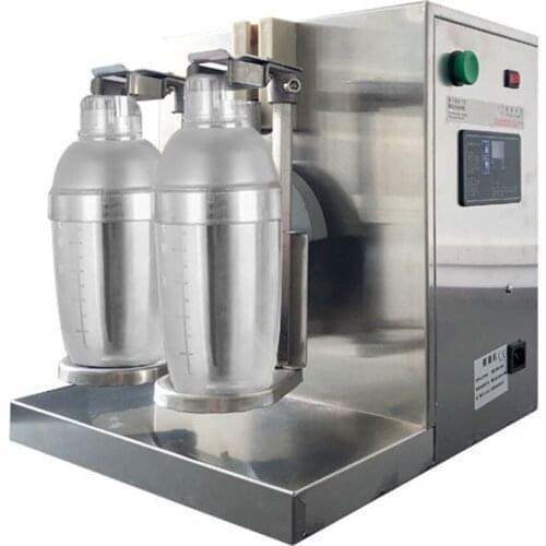 Milk Tea Shaker Milk Tea Machine Stainless Steel Double Head Pearl Mixing 220V 120w