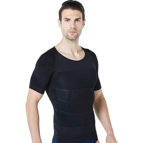Mens Body Shaping Machine Weight Loss Shirt Compression Vest Elastic Sexy Slim Underwear Corset Corset Waist Coach Correction