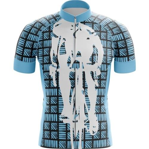 Male Cycling Jersey Outdoor Casual Style Plaid Bike Shirt Rider Pattern Sportswear Top MTB Bicycle Clothing