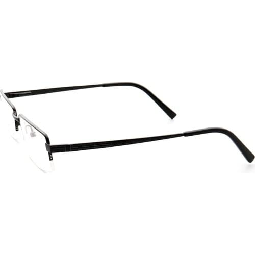 Men Women Business Simple Ultralight Alloy Half-Rim Rectangular Custom Made Myopia Glasses -1 to -6 Reading Glasses +1 to +4