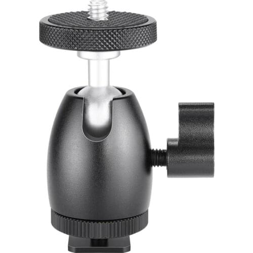 Neewer 1/4 Hot Shoe Adapter Mini Hot Shoe Ball Head Holder with Lock for Camera Tripod LED Light Flash Bracket Mount