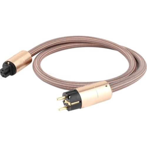 NEW-High Quality HI End Power Cord CD Amplifier Amp EU Power Plug Cable HIFI AC Mains Power Cable(EU Plug)