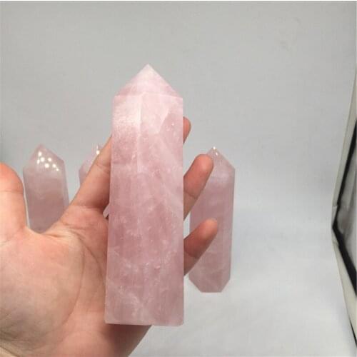 Wholesale Polished Large Rose Quartz Point Healing Crystal Wands