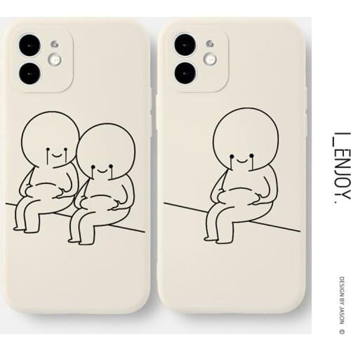 Official Original Soft Silicone Case for Apple iPhone 11 12 13 Pro MAX SE 2020 XR XS X 6 6s 7 8 Plus Shockproof Cute Phone Cover
