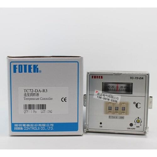Original authentic Taiwan FOTEK thermostat TC72-DA-R3 TC72-DA-R9 AC220V pointer temperature controller 0-399