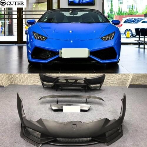 LP580 to LP610 FRP front bumper V style rear bumper spoiler For Huracan LP580 change to LP610 2015