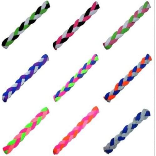 Yoga headband softball headband 3 rope non-sllip braided headband 6 piece Sports Braided Elastic Headbands for Girls