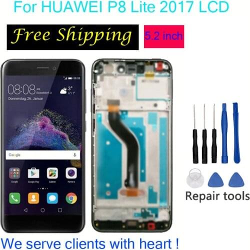 Frame For HUAWEI P8 Lite 2017 Lcd Display Screen Replacement For Huawei P8 Lite PRA-LA1 PRA-LX1 PRA-LX3 LCD screen