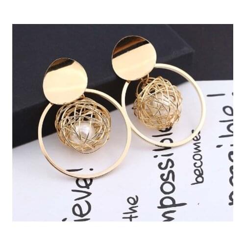 2020 New Fashion Stud Earrings Black White Stone Geometric Earrings Round Ball Design Punk For Wedding Party Gift Ear Jewelry