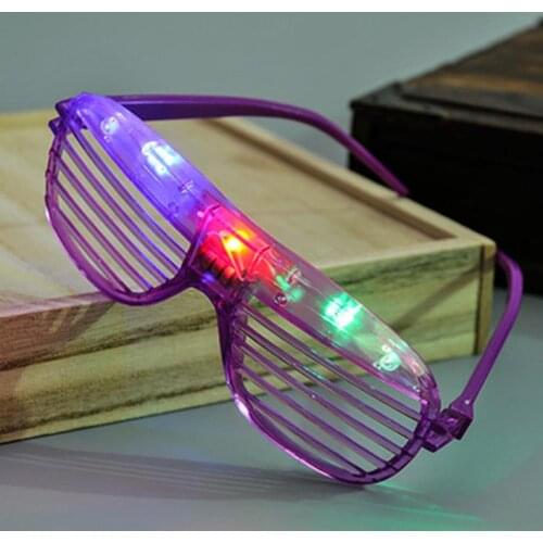 Light Up Glow Shutter Glasses LED Shades Flashing luminous Wedding Hen Night Fancy Dress Concert Cheer atmosphere props favors