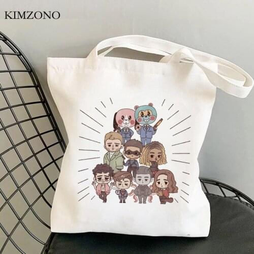 The Umbrella Academy shopping bag shopping jute bag canvas reusable bag foldable boodschappentas string custom