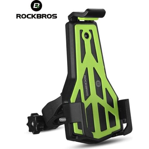 ROCKBROS Universal Bike Bicycle Phone Holder Racks Motorcycle Handlebar Mount Non-Slip Rotatable Moblie Cell Phone Clip for Bike