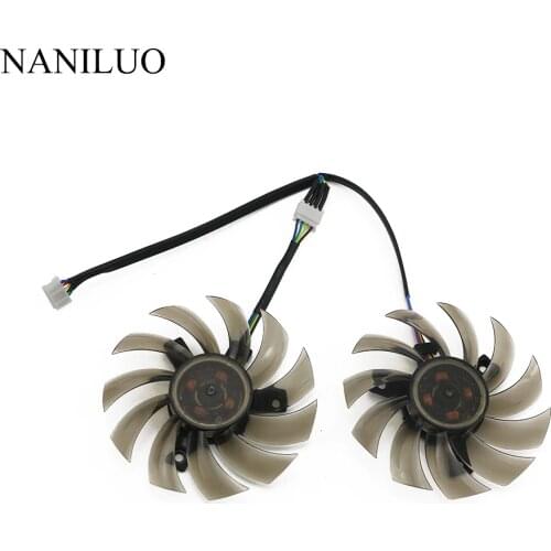 2pcs/lot T128010SH DC 12V 0.25A 75mm For ASUS R9 270X HD7850 GTX 660 770 GTX660 TiDirectCU II Graphics Card Fan 5Pin