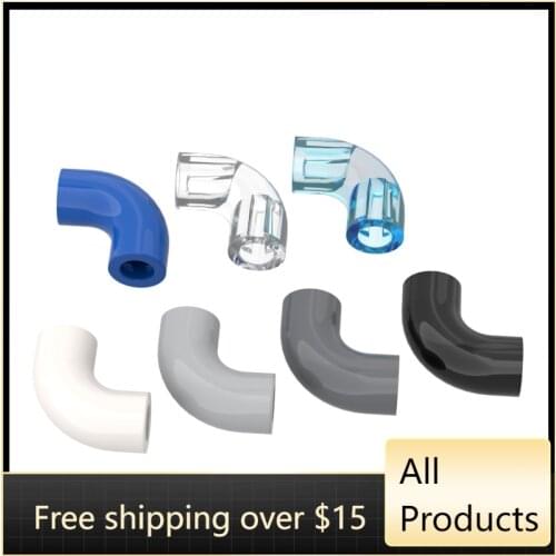 10PCS High-Tech Assemble Particle 25214 1x190 Elbow Connector Building Blocks Kit Part Idea DIY Toys For Children Birthday Gifts