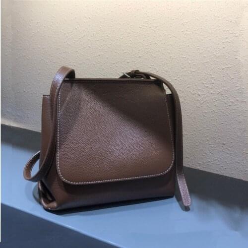 MESOUL Ladies Brand Clamshell Crossbody Bags For Women Shoulder Bag Fashion Genuine Leather Messenger Bag Female High Quality