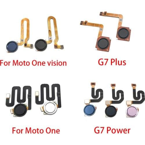 20Pcs Fingerprint Reader Finger Touch ID Sensor Home Button Flex For Motorola Moto G7 Plus / G7 G8 Power / One Vision