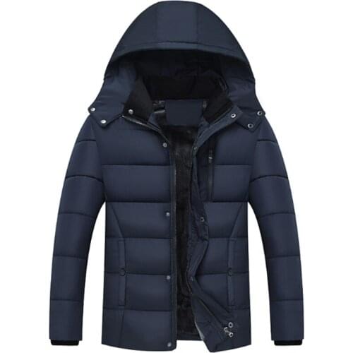 2020 Winter Coats Mens Plus Size Casual Jacket Clothing Jaqueta Casaco Masculino Masculina Erkek Giyim Slim Fit Hat Baju Kaban