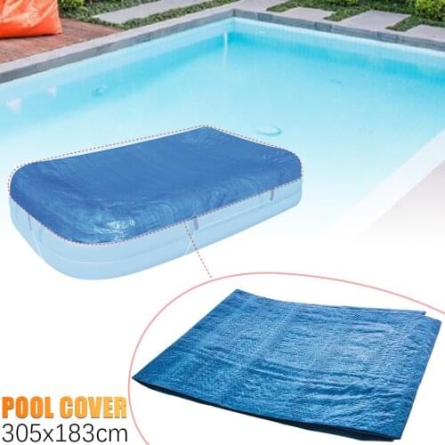 305×183CM Family Inflatable Swimming Pool Cover Square Protector Ground Cloth For Outdoor Garden Paddling Pools Rainproof Dust