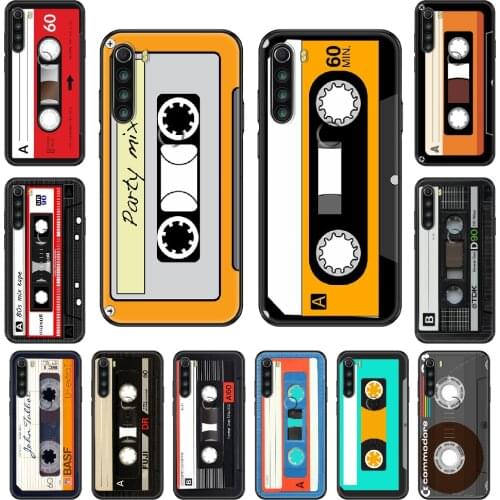 Vintage Cassette tape retro style Phone case For Xiaomi Redmi Note S2 4 5 6 7 8 A S X Plus Pro black 3D hoesjes painting coque
