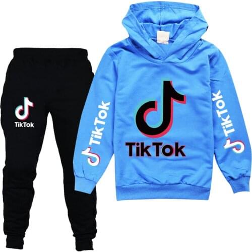 TIK TOK Spring Autumn Kids Boys Girls Hoodie Clothing Hoodies Boys Girl Sweatshirts T-shirt Hoodie pant set