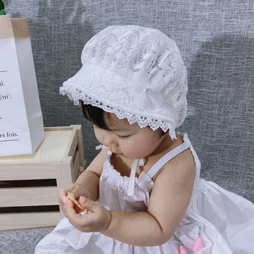 Baby Lace Bonnet Hat Baby Cap Infantil Summer Newborn Photography Props Bonnet enfant Hat Photo Props Baby Newborn Props H188S