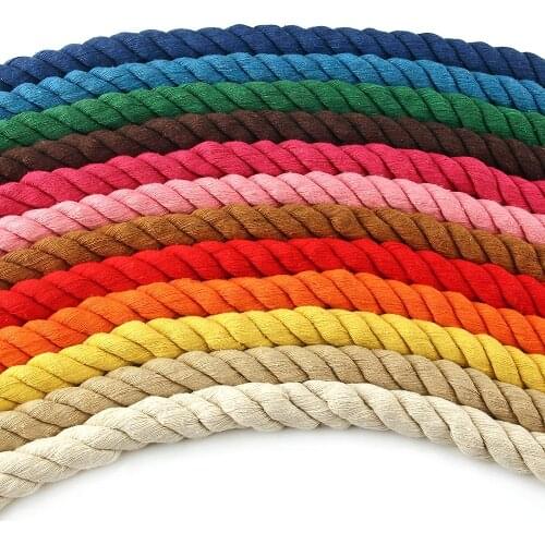 20mm Cotton Cord High Tenacity Twisted Cotton Rope 5 Meters/Piece Home Bag Decorative Ropes DIY Home Textile Accessories Craft
