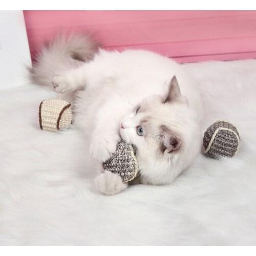 Cat toy sisal ball cat grinding claw knitting ball funny cat ballpet products interactive decompression toy pet cat supplies