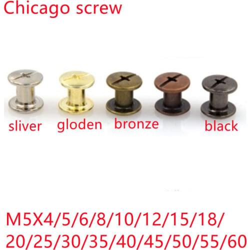 10-20pcs/lot m5x4-30 stainless steel/ brass plated/ nickel plated/ black Sex bolt chicago screw book binding post screws