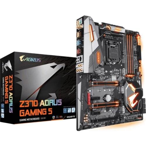 NEW For Gigabyte Z370 AORUS Gaming 5 Motherboard LGA1151 DDR4 Z370 PCI-E3.0 SATA3 USB3.0 Support i3 8100 i5 8500 I7 8700