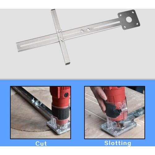 Flip Bottom Plate Cutting Board Tool For Trimmer Machine Woodworking Router Metal Durable Multi-function Centering Dowel Jig Kit