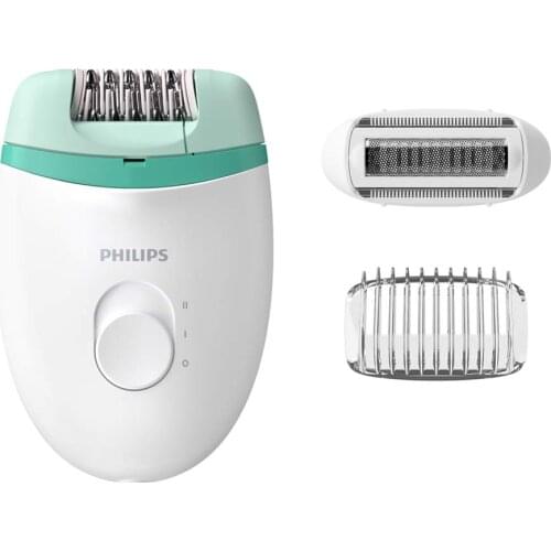 Philips BRE245/00 Corded Compact Epilator (2 in 1 - shaver and epilator) for gentle hair removal at home