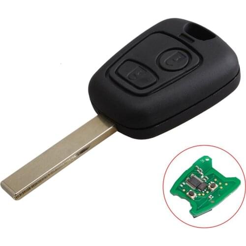 2 Buttons Remote Control Car Key Slotted Remote Control For PEUGEOT 307 433MHZ With PCF7961 Transponder Chip