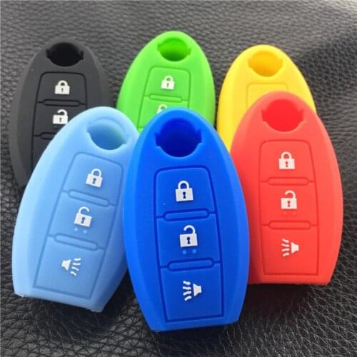 Silicone car Key Cover case For Nissan Teana X-Trail Qashqai Livina Sylphy GTR Tiida Sunny March Murano Geniss Almera KEY