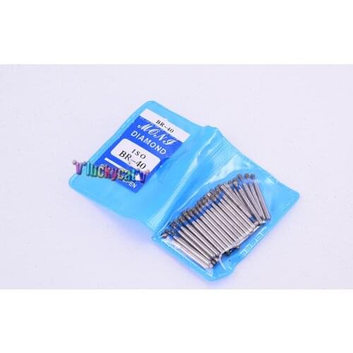 100pcs Dental Diamond Burs Bur Fit High Speed Handpiece FG 1.6MM BR-40