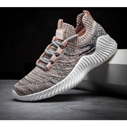 Ultralight Flying Woven Breathable Mens Casual Shoes Wear-resistant MD Womens Sneakers 45 Outdoor Walking Couple Sports Shoes