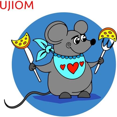 UJIOM Cute Mouse Childrens Bedroom Decoration Wall Stickers Living Room Decoration Room Decor Waterproof Decor Poster Decals