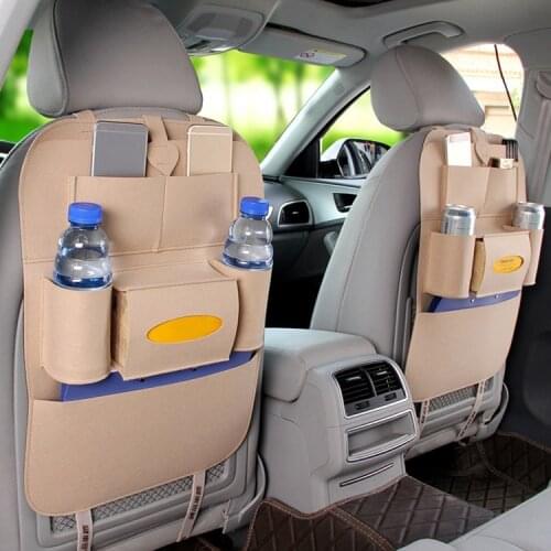 Universal Car Multifunction Back Bag Auto Seat Back Protector Cover Car Seat Portable Storage Interior Organizer Accessories