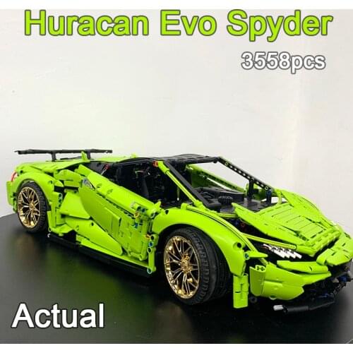In Stock High-Tech Simulation MOC C63 Lambo Huracan EV F12 1:8 Racing Cars Building Blocks Bricks Toys for Boy Kids Adult Gifts
