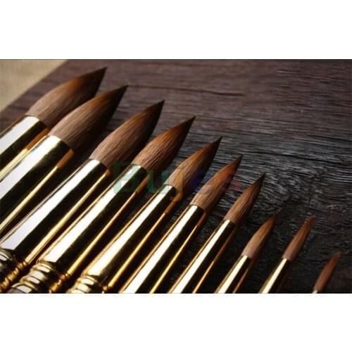 Escoda Grafilo 2420 Series Artist Quality Paint Brushes, Sable Hair Round Head Classical Oil Painting Brush ,Carved Handle