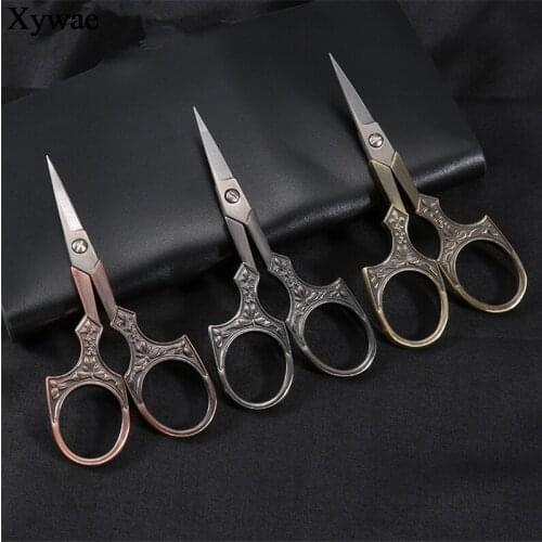 Zakka Vintage Europea Style Floral Scissors for Needlework Embroidery Sewing Scissors Retro Tailor Shears Scissors for Fabric
