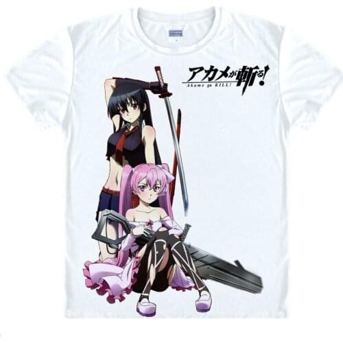 Akame ga KILL T-Shirt Esdese Shirt colorful T shirts Anime Accessories awesome shirt Print Womens T-Shirts Cosplay Anime cute a