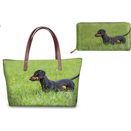 Dachshund Dog Women Handbag Customized Crossbody Bags Girls Ladies Animal Tote Bag Beauty Shopping Bag Large Casual Luxury Case
