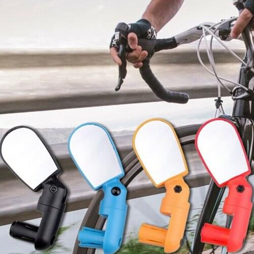 1Pair Bike Rearview Mirror Bicycle Accessories Cycling Road Mountain Bike Handlebar Wide Angle Rear 360 Rotate View Mirrors