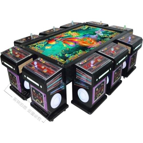 10 Players Luxury English Version Gambling Fish Game Table Game Center Coin Operated Amusement Arcade Video Fishing Game Machine