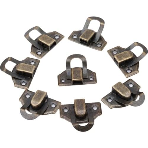 10PCS/Set Antique Retro Vintage Decorative Latch Wooden Jewelry Box Hasp Latch Home Finuture Buckle Clasp Lock